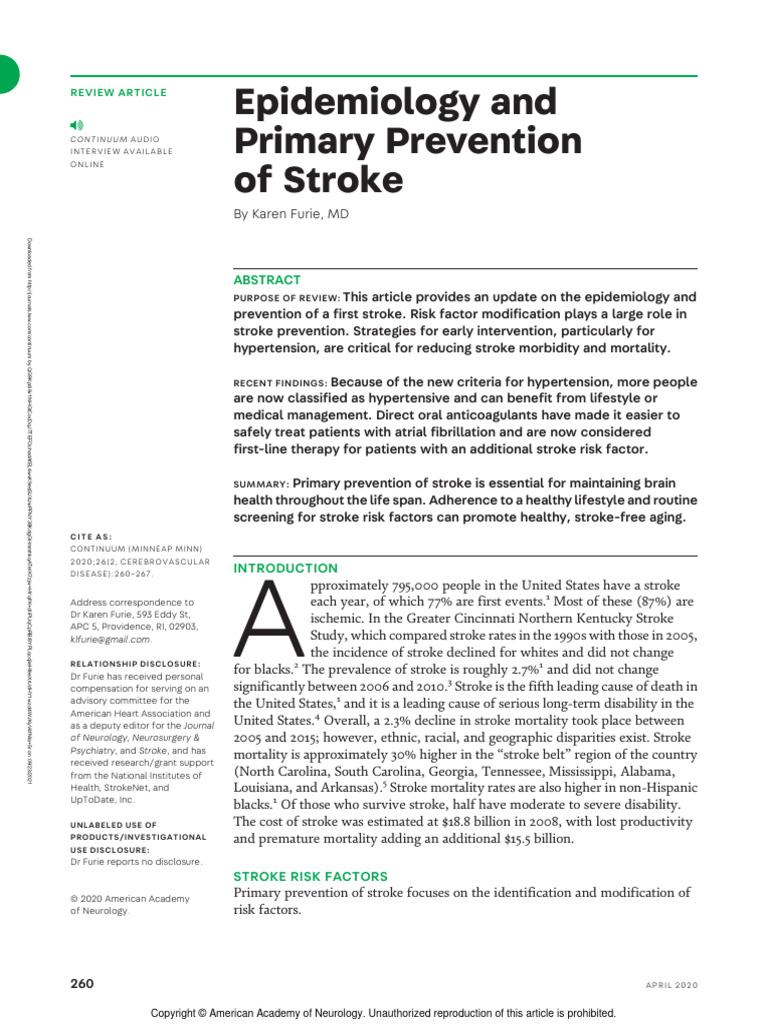 Stroke Risk Factors and Prevention | PDF | Stroke | Hypertension