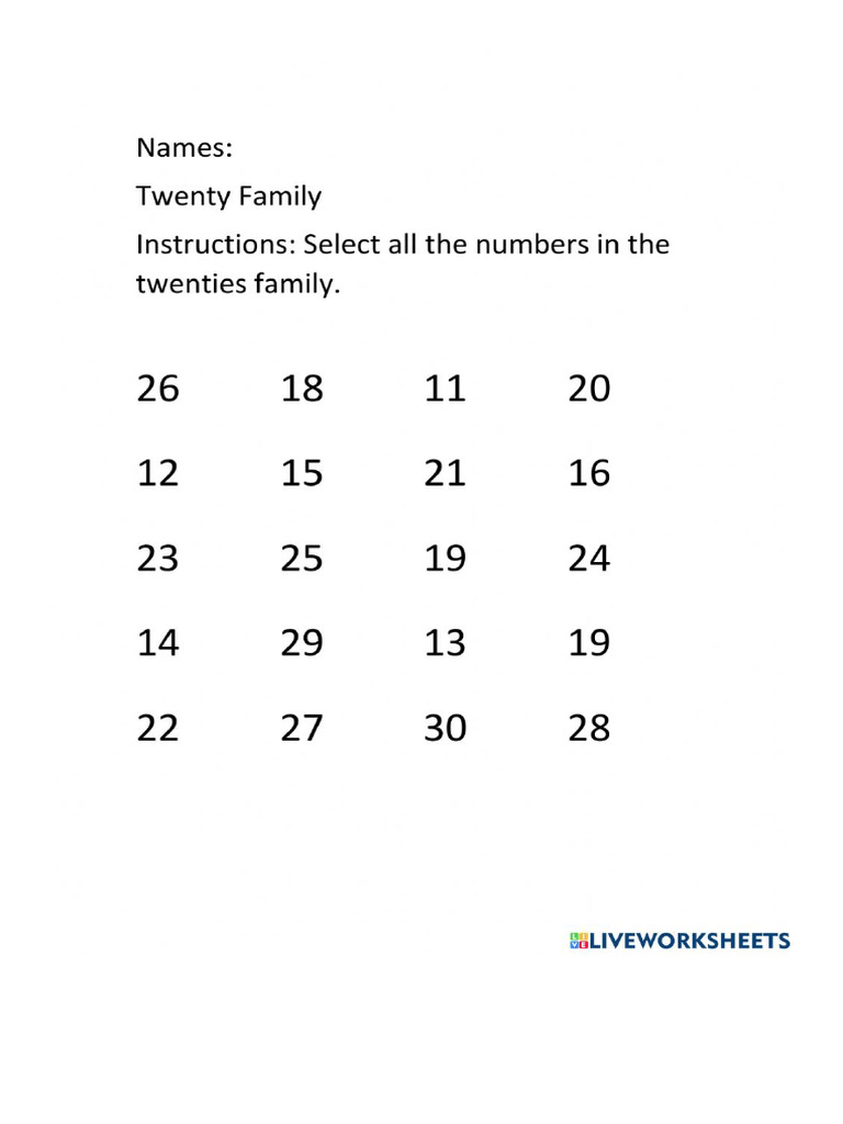 Twenty Family | PDF