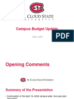 St. Cloud State University Budget Update - May 6, 2024