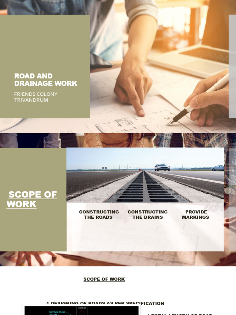 Road and Drainage Construction Plan | PDF | Storm Drain | Road