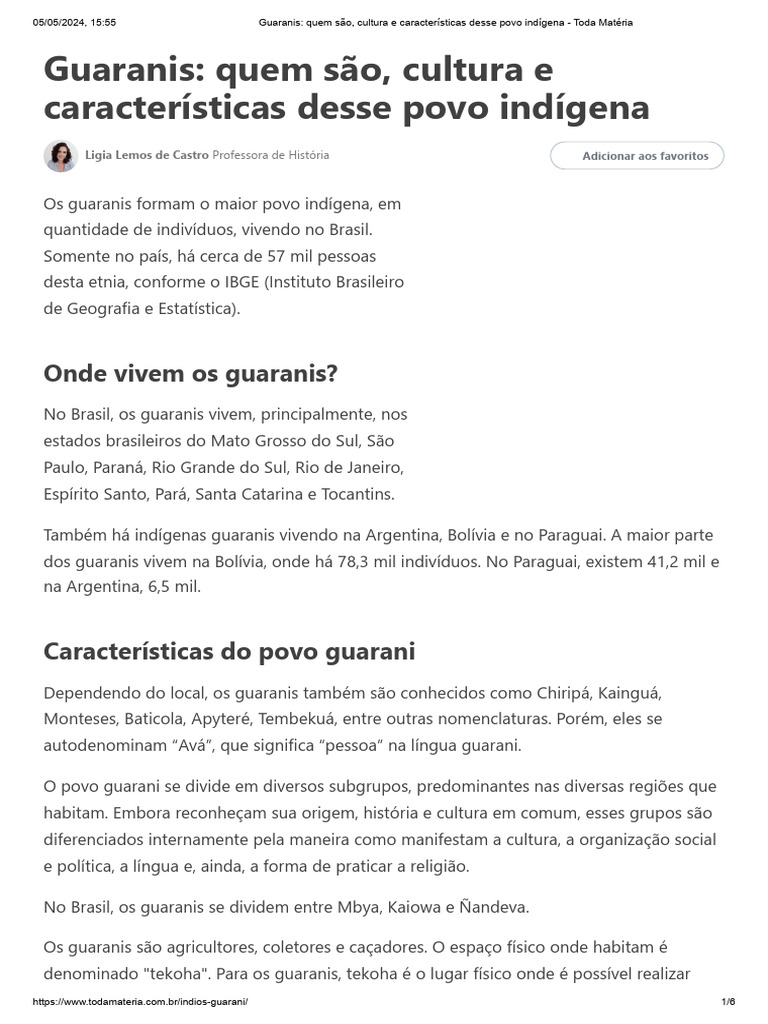 Guaranis - Quem São, Cultura e Características Desse Povo Indígena ...