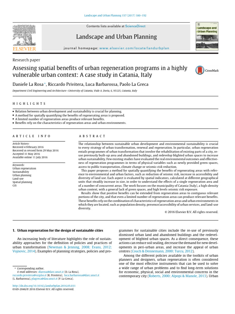Spatial Benefits of Urban Regeneration | PDF | Urban Renewal ...
