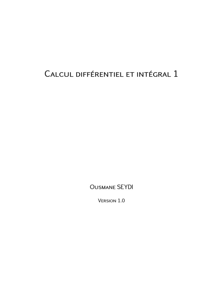 Book Calcul Diff O SEYDI | PDF | Inclusion (mathématiques) | Ensemble ...