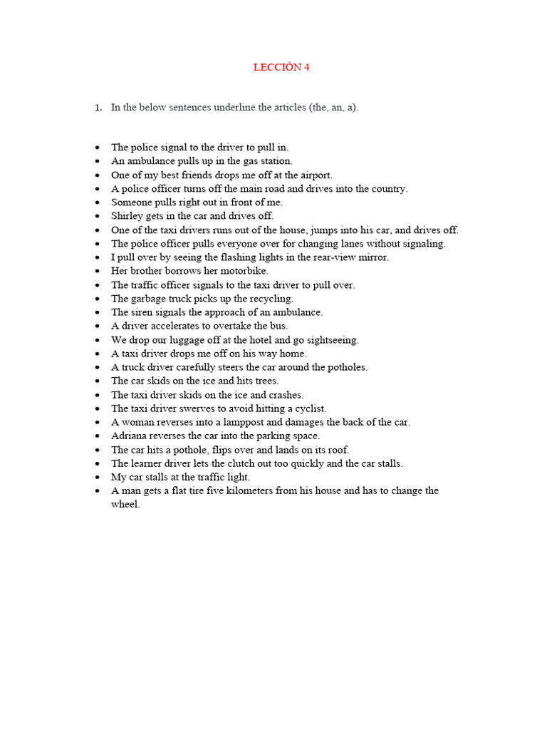 Lección 4 Artículos En Inglés Pdf Technology Engineering
