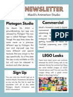 macks animation studios newsletter
