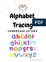Alphabet Tracing (Lowercase Letters)