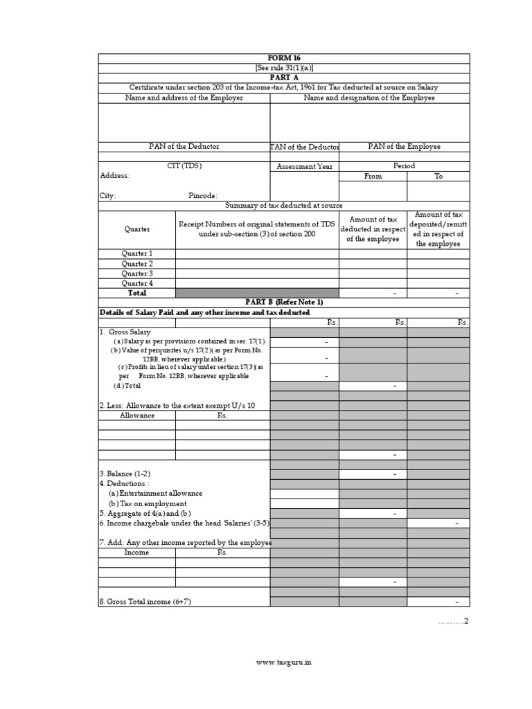 New Form 16 AY 11 12 | PDF