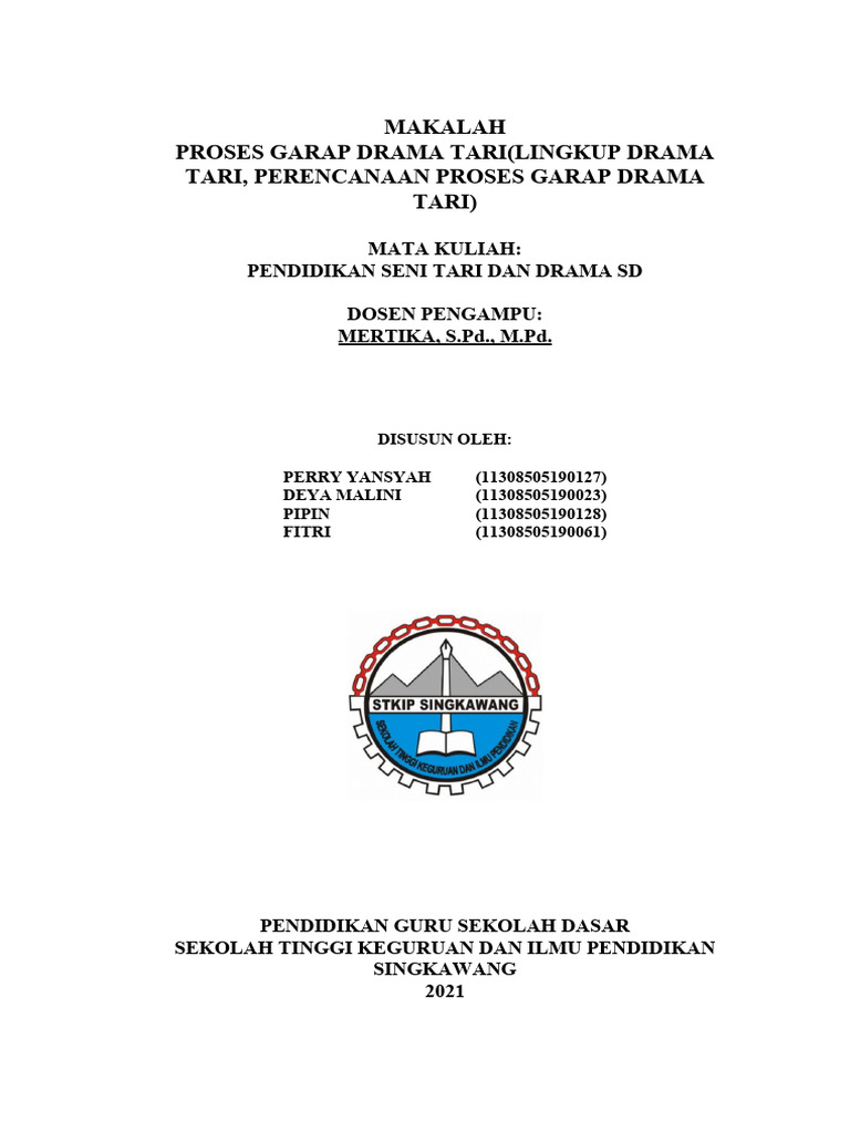 Proses Garap Drama Tari di SD | PDF