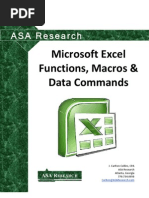 Download 2010 Excel Functions Macros and Data Commands Manual as of March 2010 by Liliana Hurtado SN73001353 doc pdf