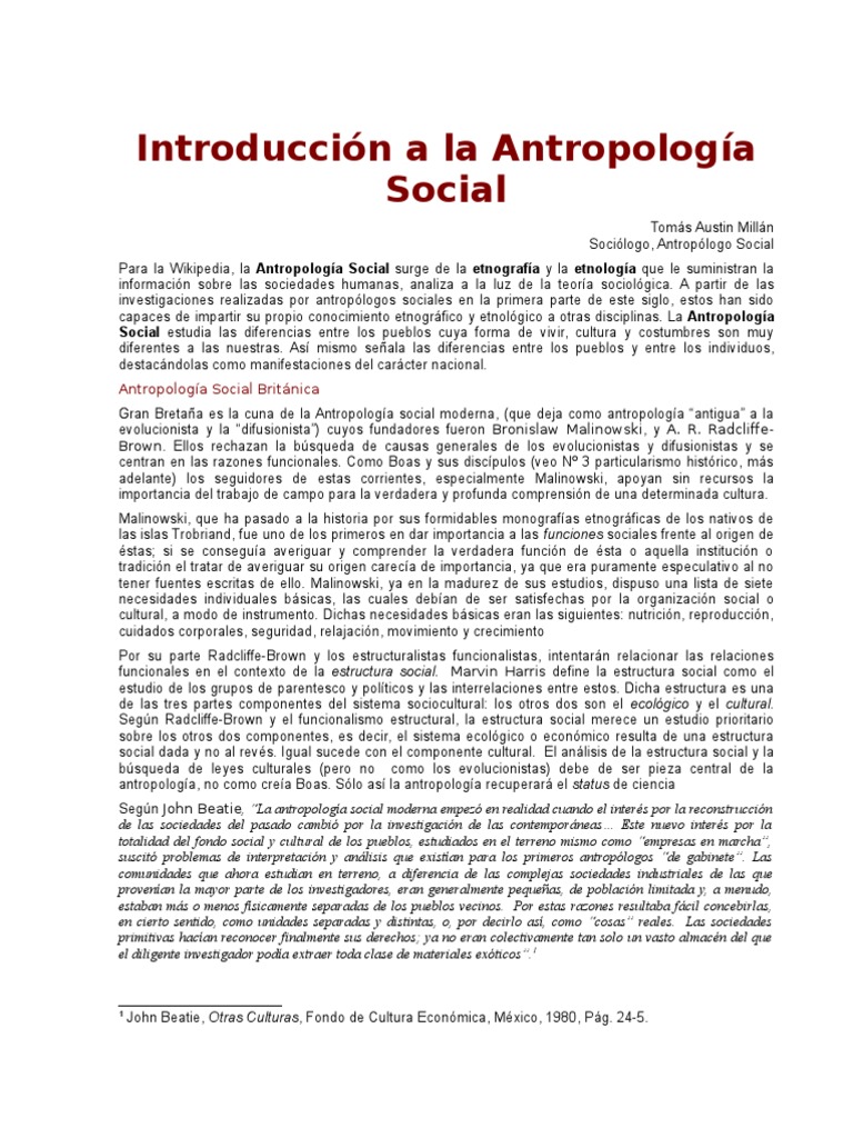 Guía 4 Introducción a La Antropología