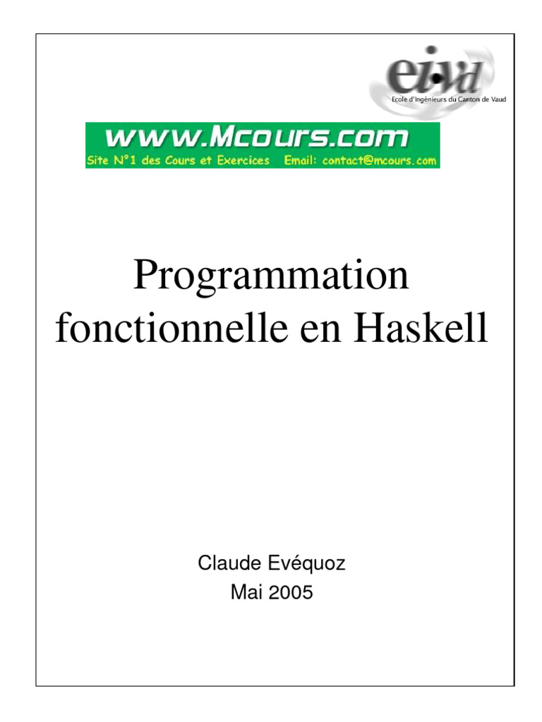 Programmation Fonctionnelle en Haskell | PDF | Programmation ...