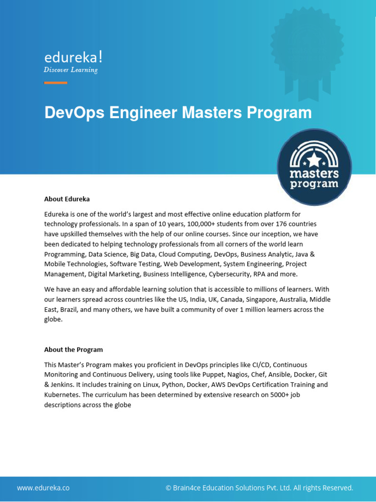 Edureka training devops engineer masters program pdf selenium