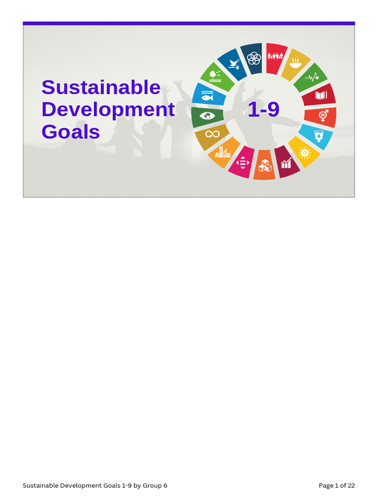 Overview of Sustainable Development Goals 1-9 | PDF | Cost Of Living ...