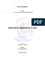 Client-Server Applications in Java: Thesis Master of Science in Computer Science
