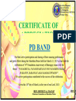 Certificate of Appreciation Marathon Praise