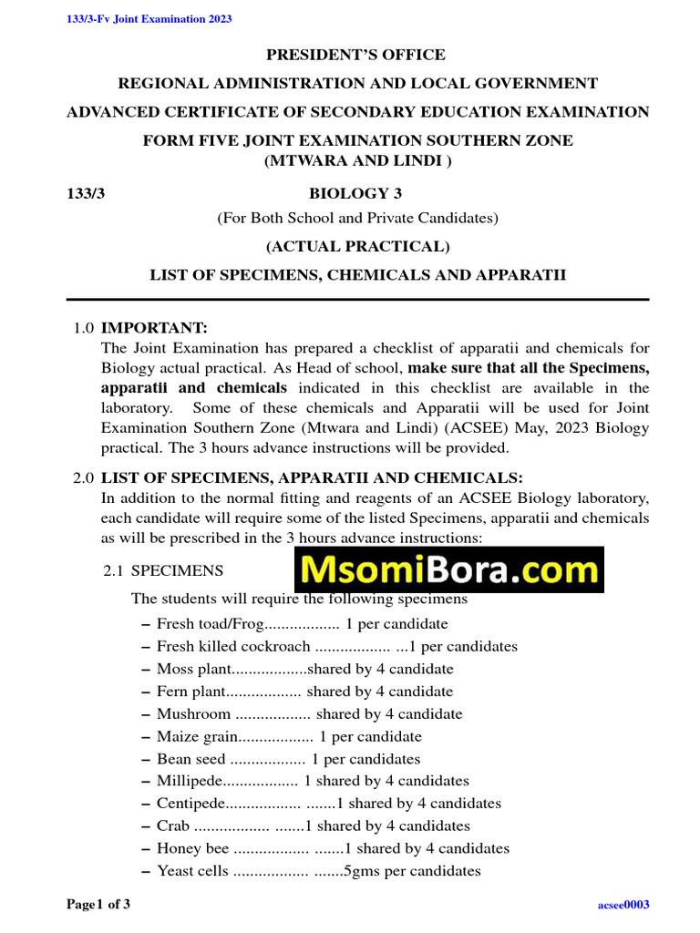 Biology Checklist | PDF | Chemical Substances