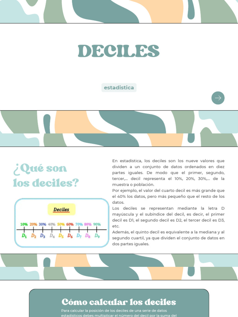 Deciles Estadistica 6to PC | PDF | Cuantil | Muestreo (Estadísticas)