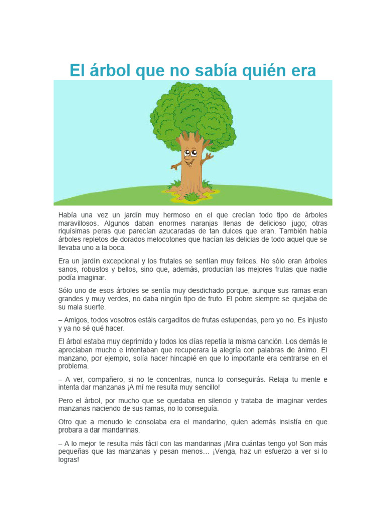 El árbol Que No Sabía Quién Era Pdf