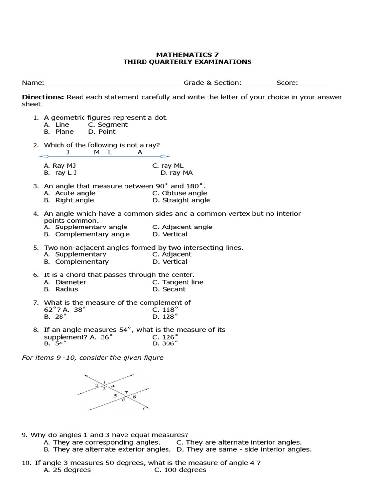 math-7-3rd-quarter-exam-and-answer-key-pdf-angle-triangle