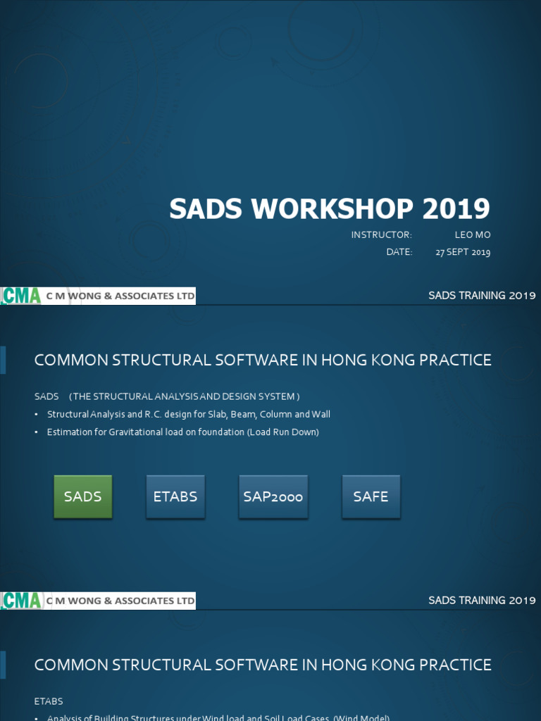 SADS Training Workshop Overview 2019 | PDF | Beam (Structure ...