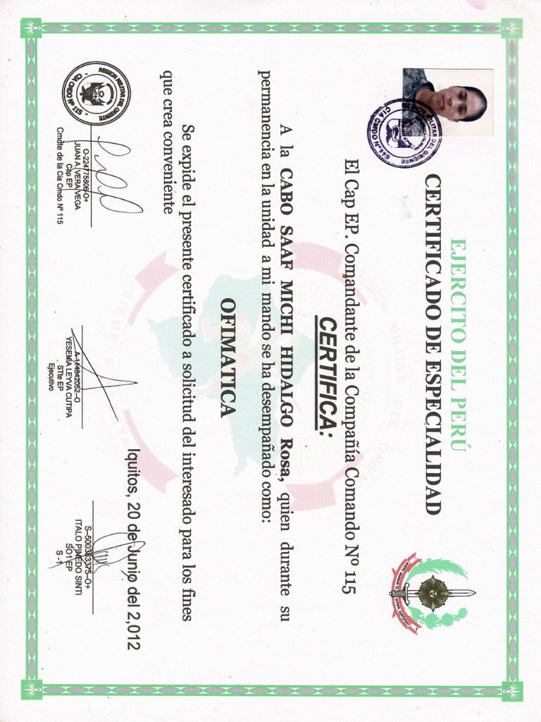 Certifica Do 333 | PDF