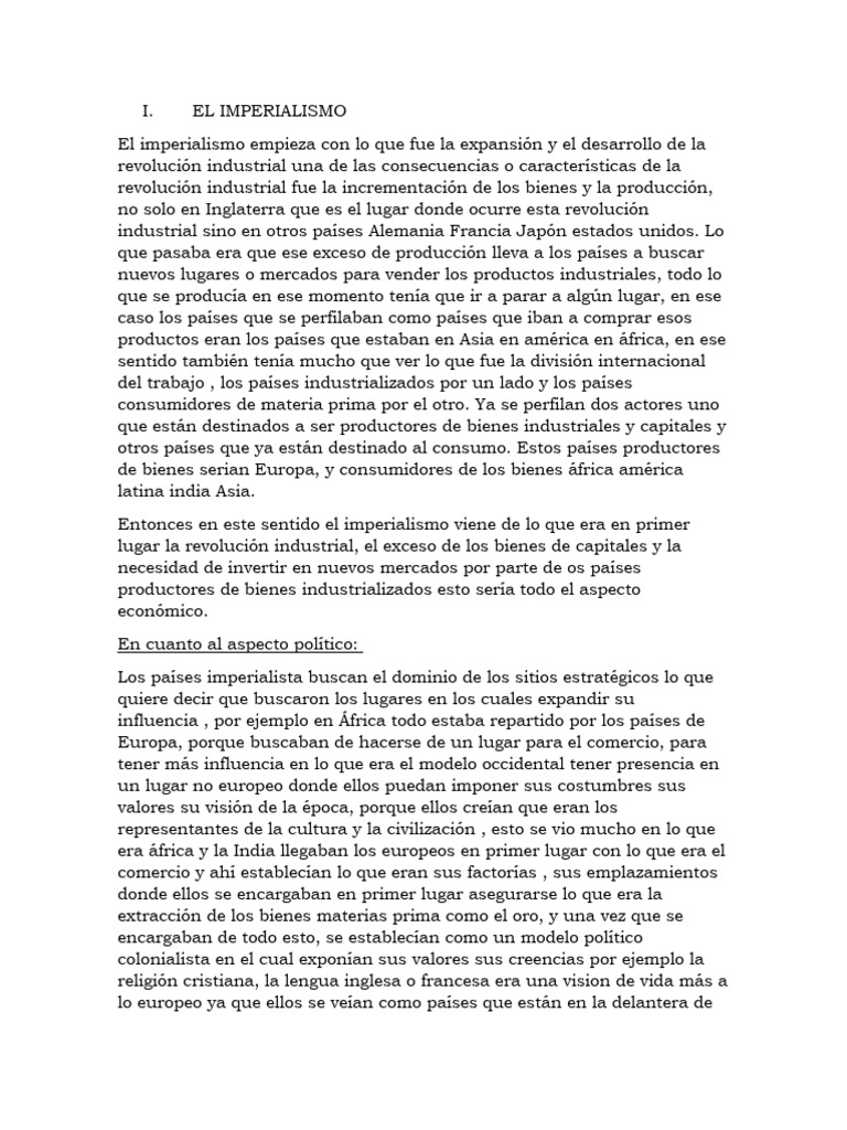 El Imperialismo Nac Economia Liberalismo Paz Armada 1 gm PDF 