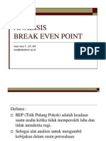 Analisis Break Even Point