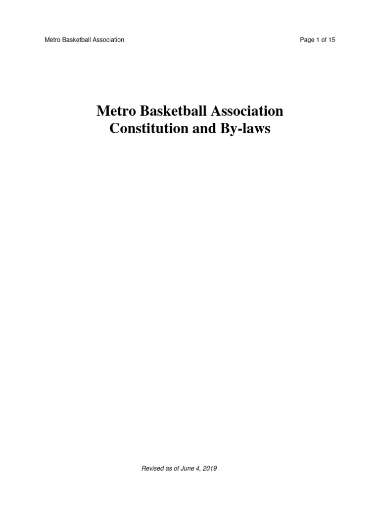 MBA Constitution 20190604 | PDF | Board Of Directors | Quorum