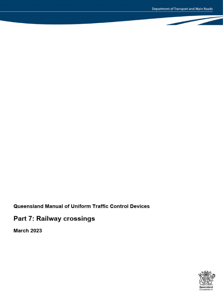 MUTCD PT 7 Railway Crossings | PDF | Road | Traffic