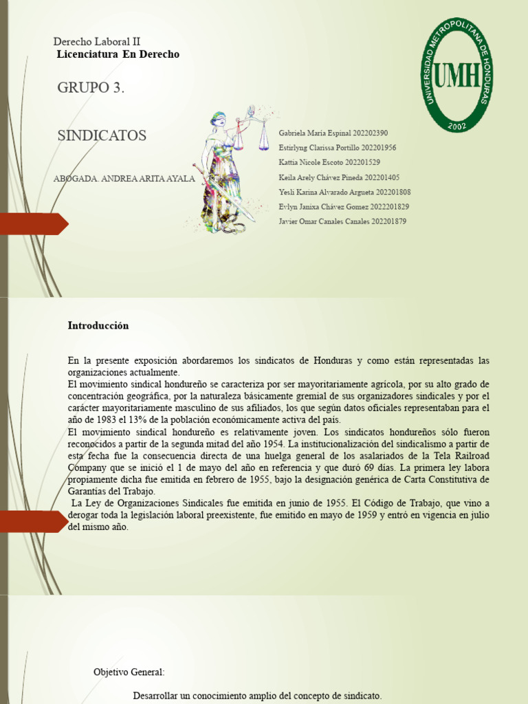 Historia y Leyes Sindicales en Honduras | PDF | Sindicato | Derecho laboral