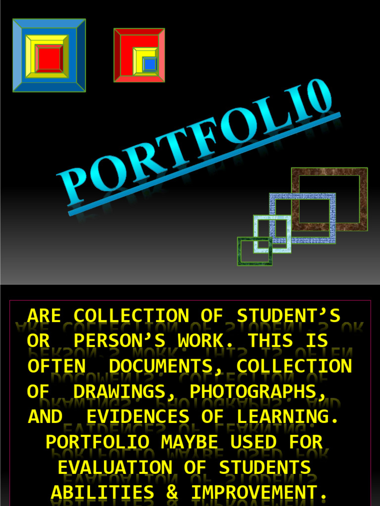 Portfolio Assessment Guide Pdf Educational Assessment Learning