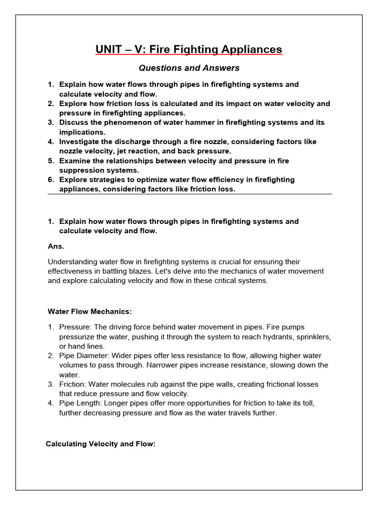 Unit 5 FES - Completed | PDF | Hazards | Pump