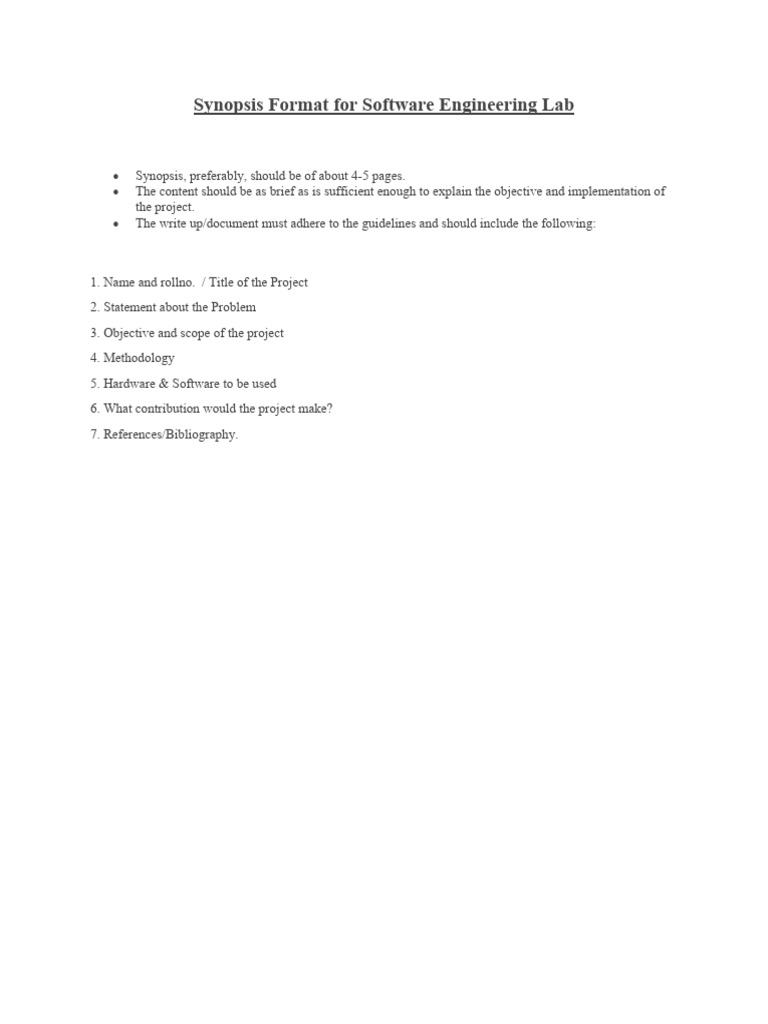 Software Engineering Lab Synopsis Guide | PDF | Career & Growth | Art