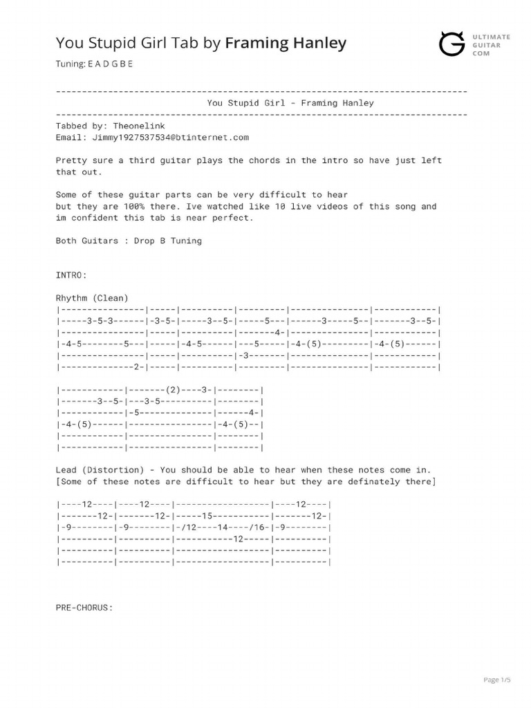 you-stupid-girl-tab-pdf