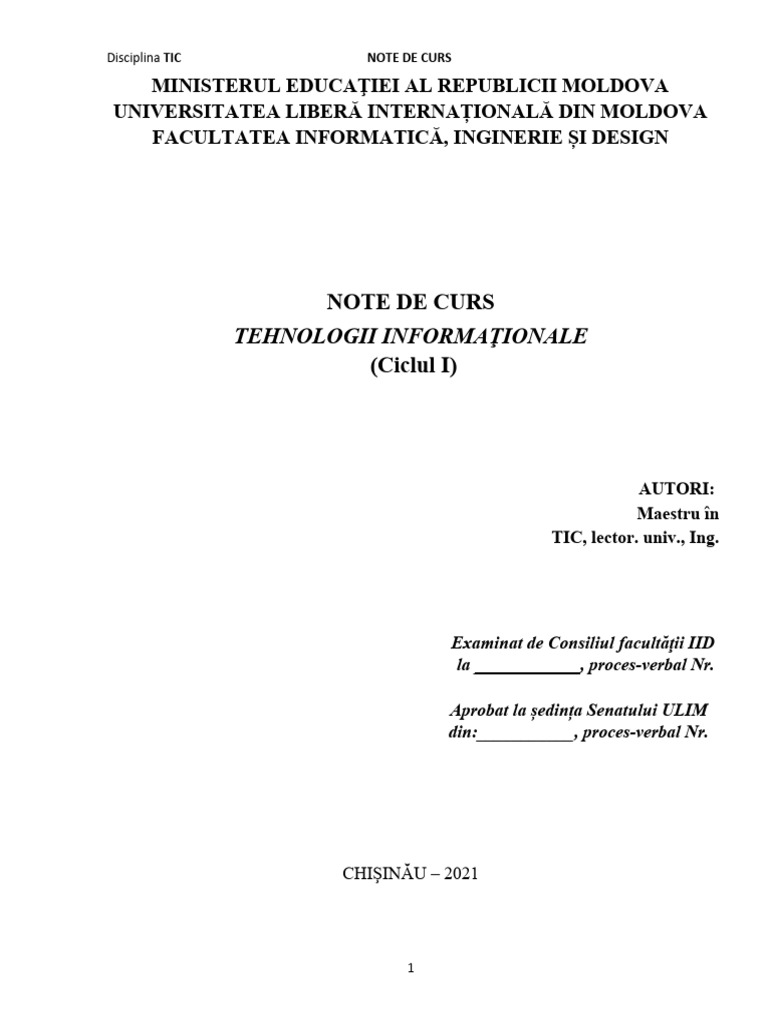 Note de Curs | PDF