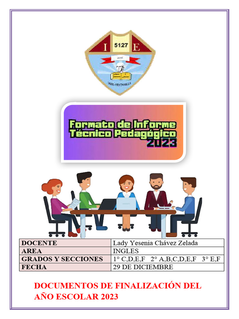 INFORME PEDAGOGICO 2023 Ok-1 | PDF | Enseñando | Evaluación