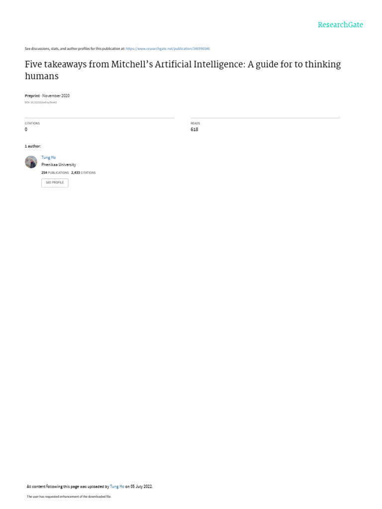 Book Review Artificial Intelligence Pdf Artificial Intelligence