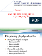 Chuong 6 Cac Chi Tieu Đanh Gia Và Lua Chọn Dự An