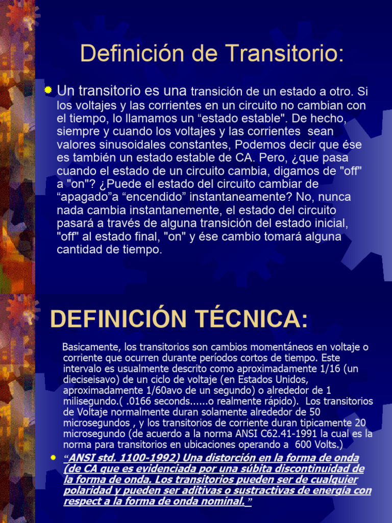 Entendiendo los Transitorios Eléctricos | PDF | Red eléctrica | Electrónica