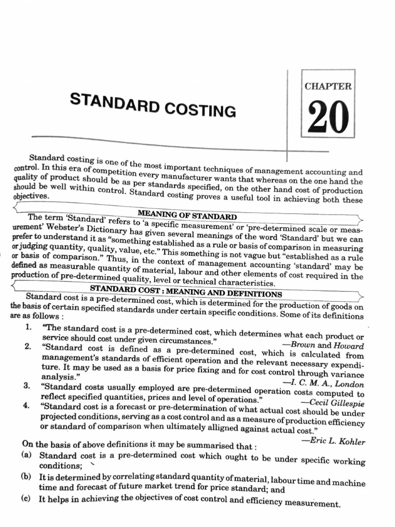 Standard Costing | PDF