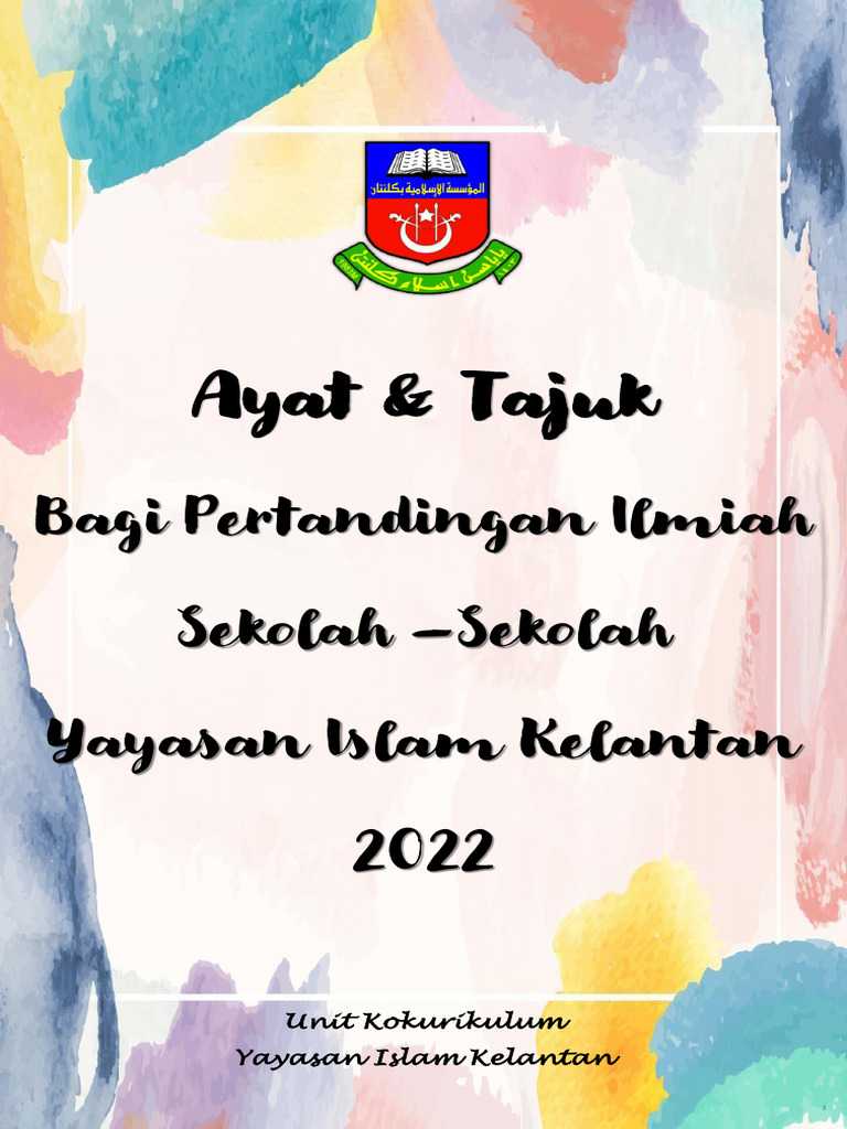 Ayat & Tajuk Bagi Pertandingan Ilmiah Sekolah Yik | PDF