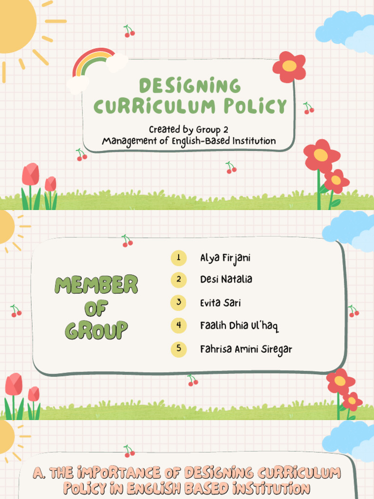 Curriculum Policy Design for English Education | PDF | Curriculum | Policy