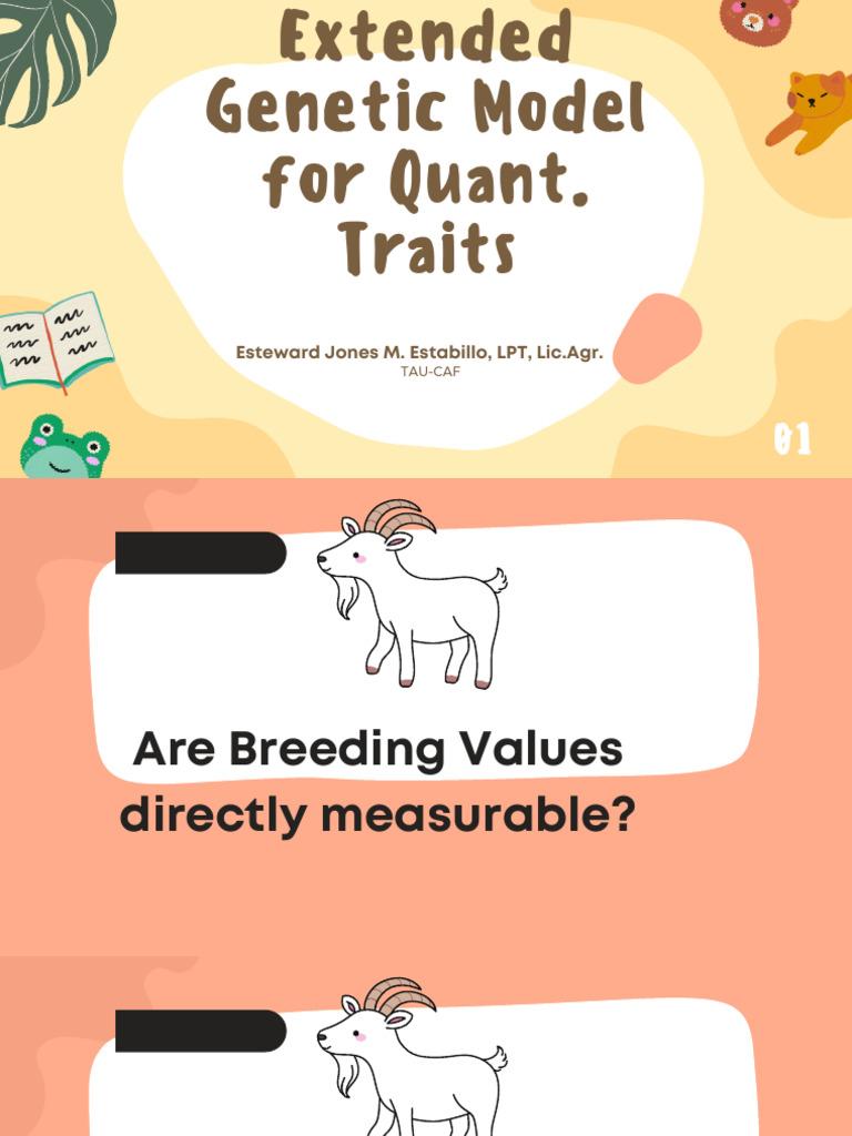 Genetic Model for Quantitative Traits | PDF | Heritability | Heredity