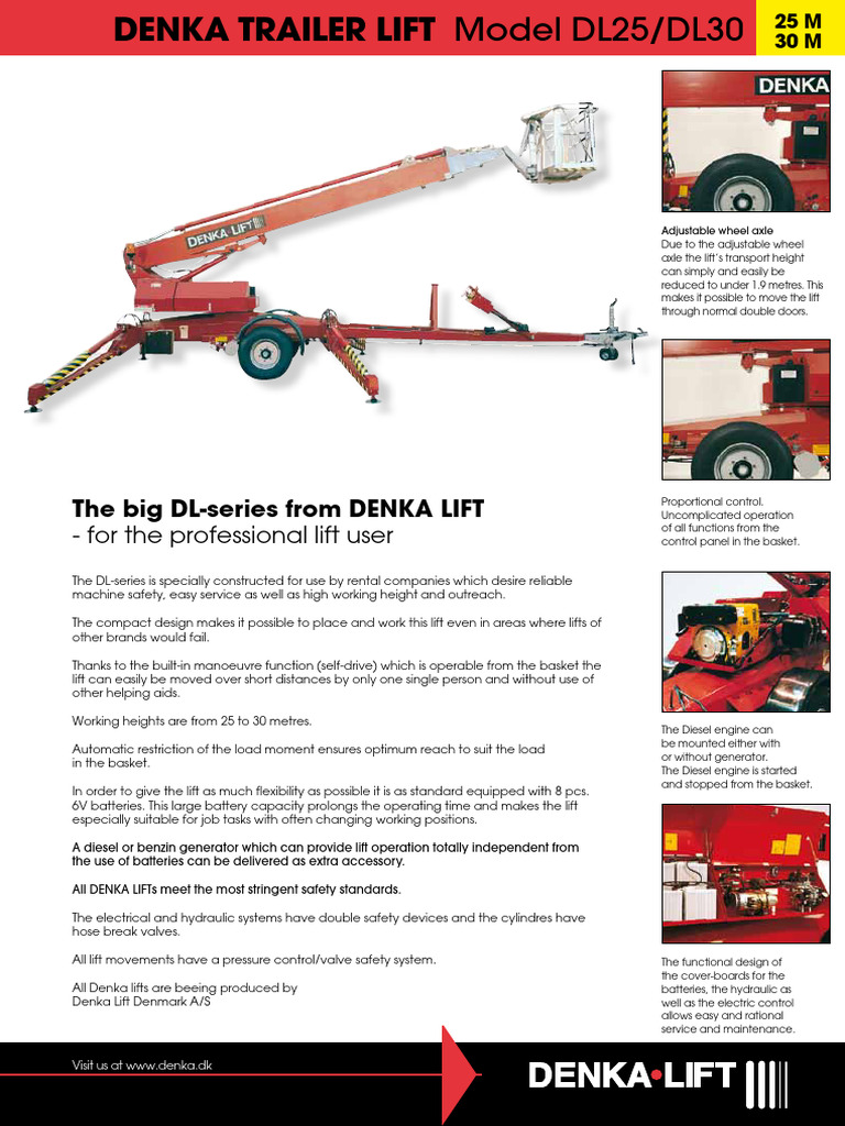 Denka Lift Models DL25/DL30 Overview | PDF | Elevator | Vehicles