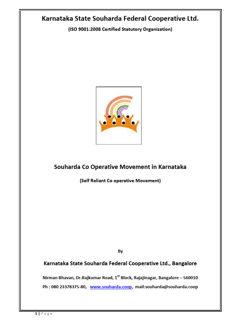 Karnataka Souharda Cooperative Overview | PDF | Governance | Cooperative