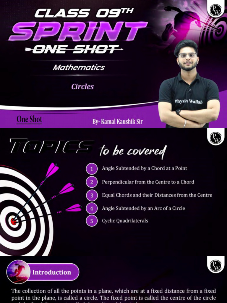 Circles - Class Notes | PDF