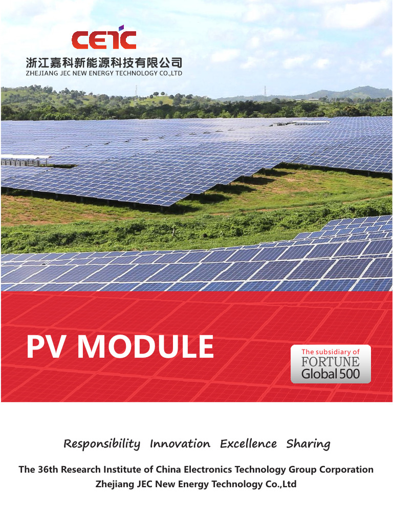CETCsolar PV Module Overview | PDF | Solar Panel | Renewable Energy