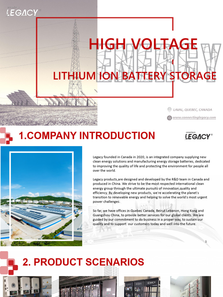 High Voltage Lithium Ion Battery Solutions | PDF | Energy Storage ...