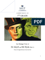 Dr Jekyll and Mr Hyde Activity Booklet Part 1- ANSWER KEY