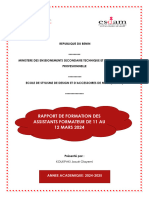 RAPPORT DE FORMATION DE 11 AU 12 MARS 2024